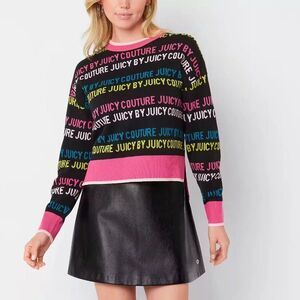 New Juicy By Juicy Couture Crew Neck Long Sleeve Pullover Sweater